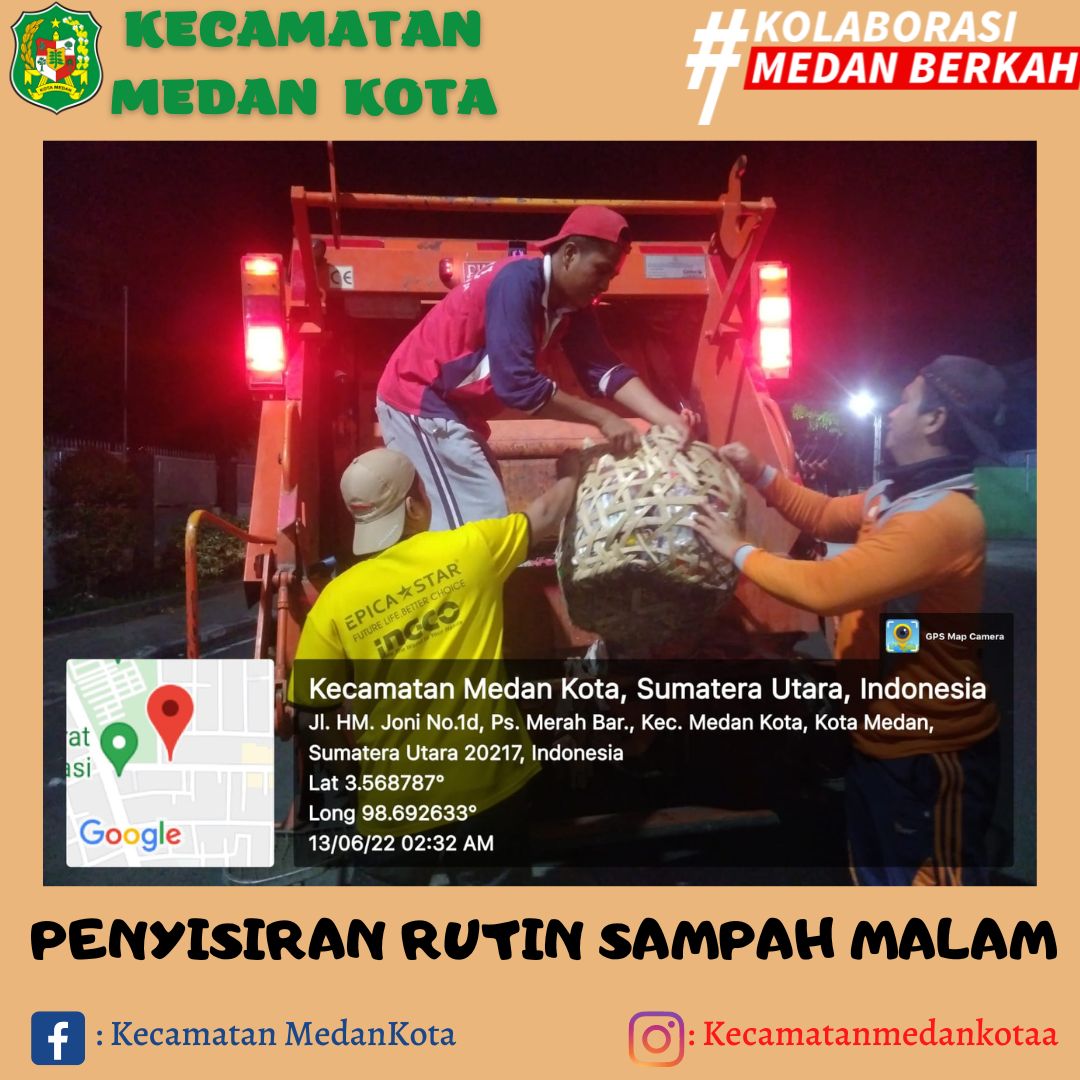 PENYISIRAN RUTIN SAMPAH MALAM KECAMATAN MEDAN KOTA